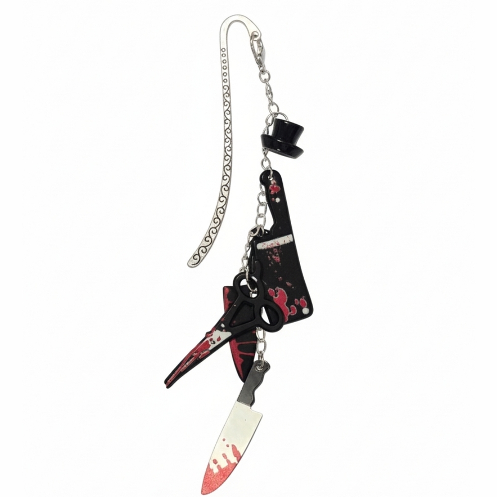 Handcrafted Hook And Chain Dark Romance Bookmark